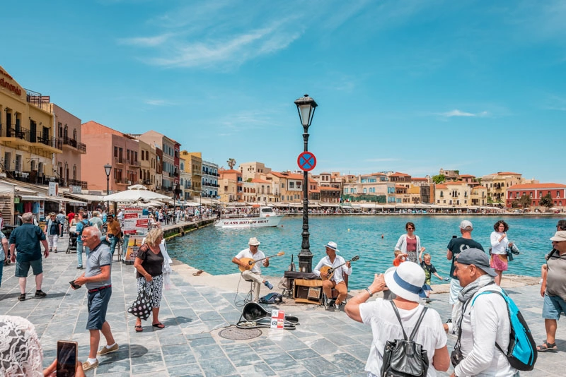 Vue de Chania et de ses principaux sites