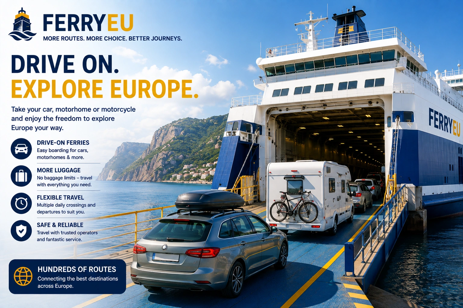 Voyage en ferry en Europe