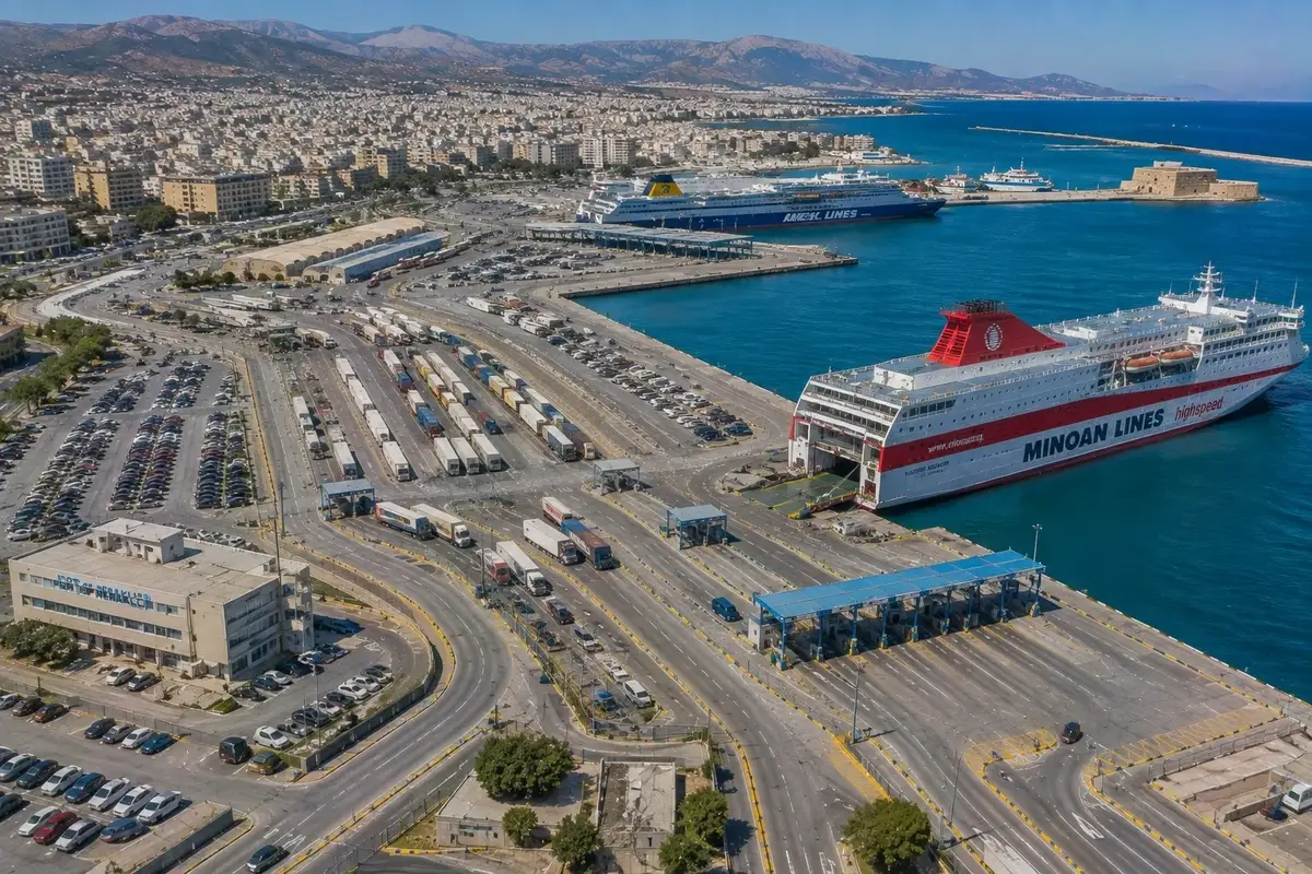 Port desservi par la liaison Le Pirée–Heraklion