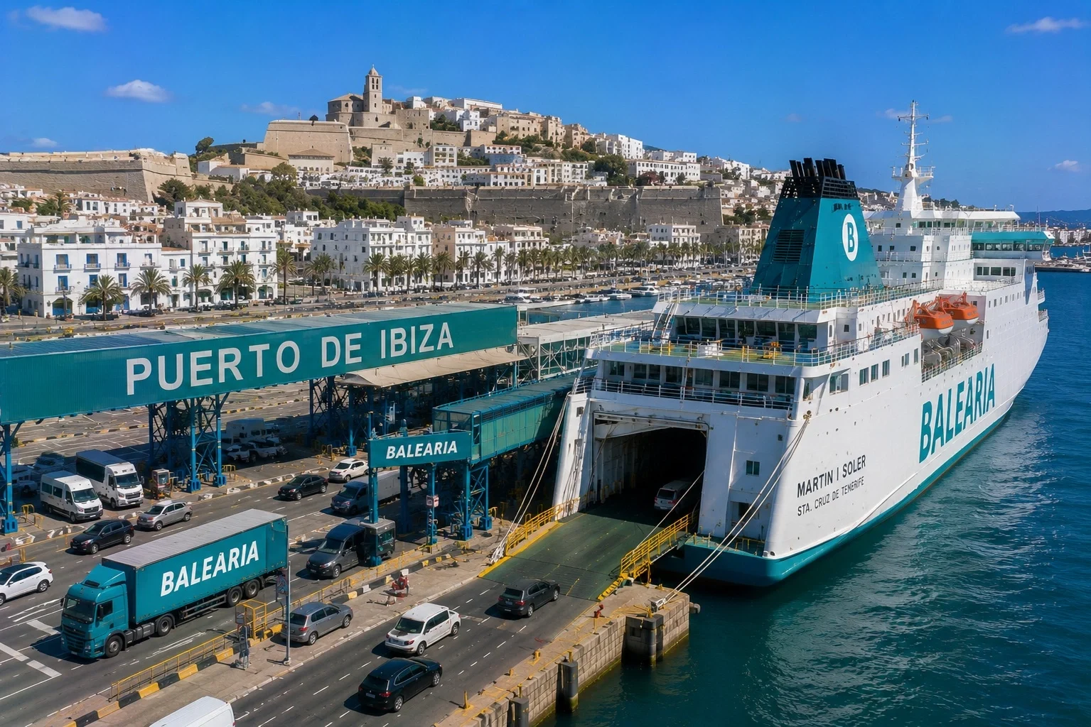Port desservi par la liaison Ibiza–Mahón