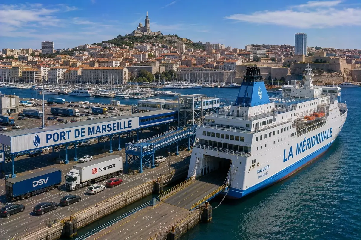Port desservi par la liaison Marseille–Algiers