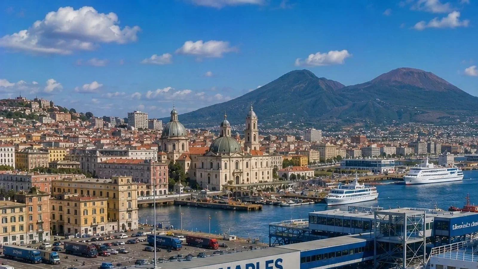 Port desservi par la liaison Naples–Palermo