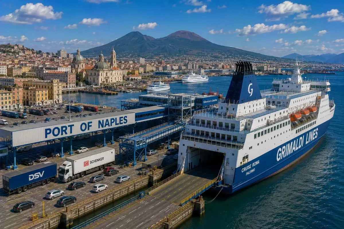 Port desservi par la liaison Naples–Cagliari