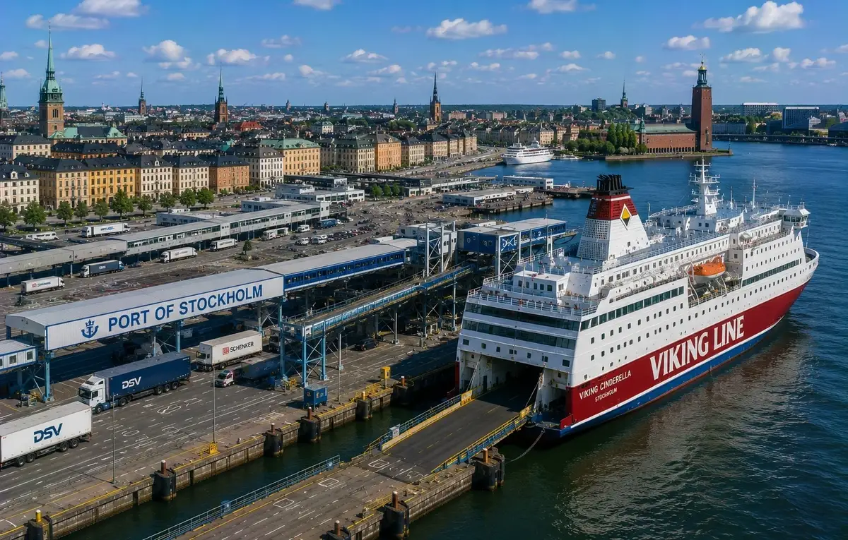 Port desservi par la liaison Stockholm–Mariehamn