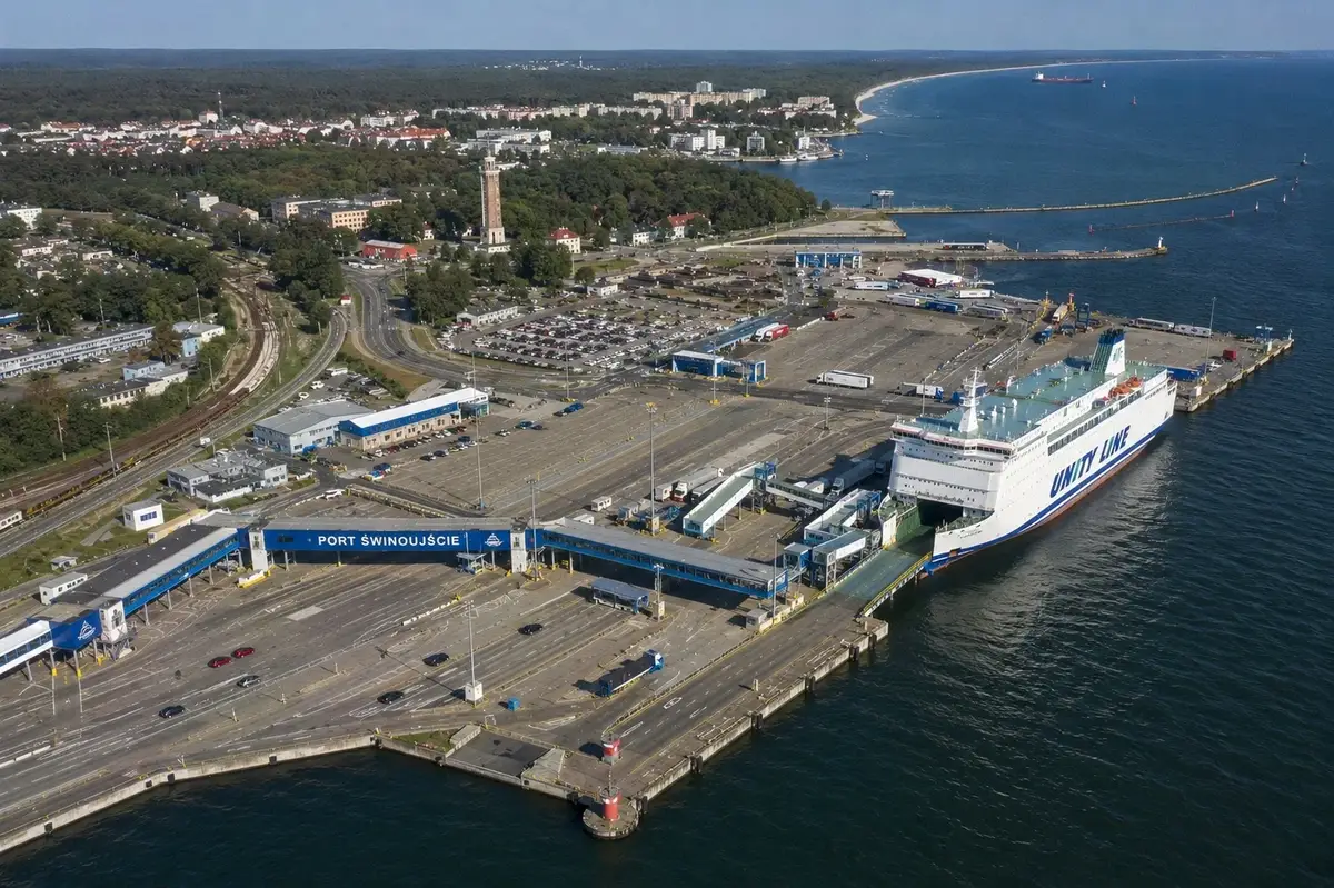 Port desservi par la liaison Świnoujście–Ystad