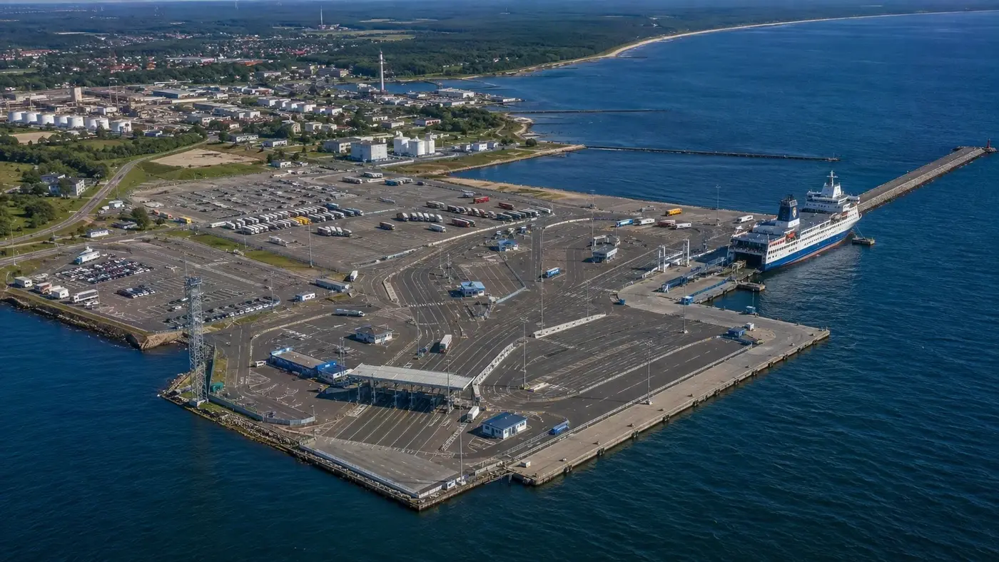 Port desservi par la liaison Nynäshamn–Ventspils