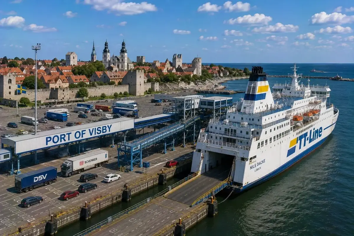Port desservi par la liaison Oskarshamn–Visby