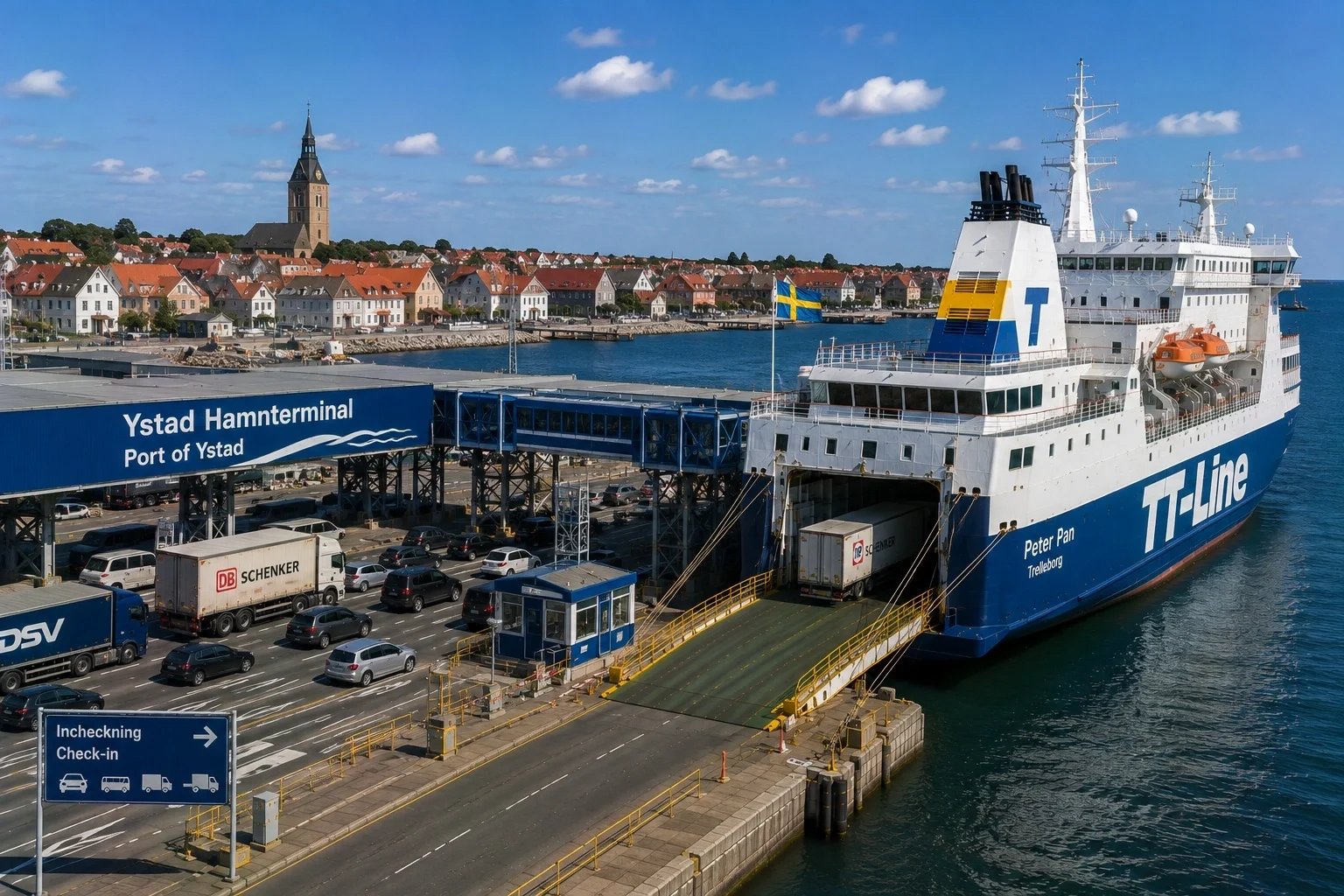 Port desservi par la liaison Świnoujście–Ystad