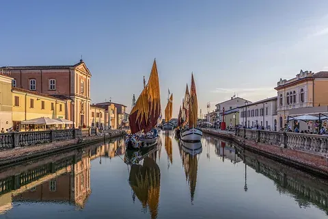Vue de Cesenatico, Italie