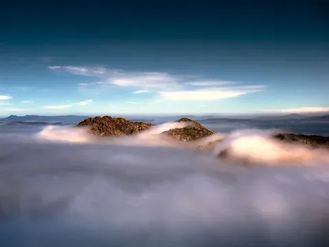 Vue sur les îles Cies, Espagne