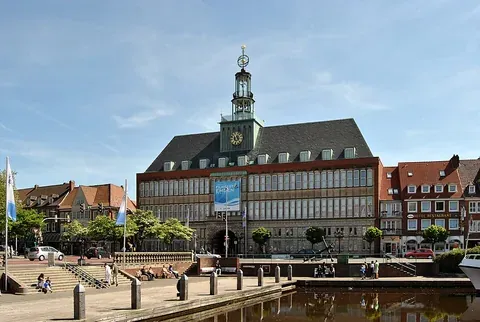 Vue d'Emden, Allemagne
