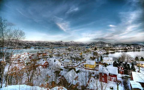 Vue de Florø, Norvège