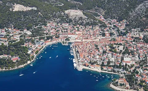 Vue de Hvar, Croatie