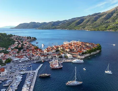 Vue de Korcula, Croatie