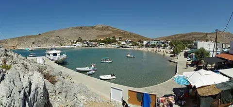 Vue de Pserimos, Grèce